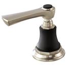 Widespread Bathroom and Bidet Faucet Lever Handle Kit in Luxe Nickel with Matte Black