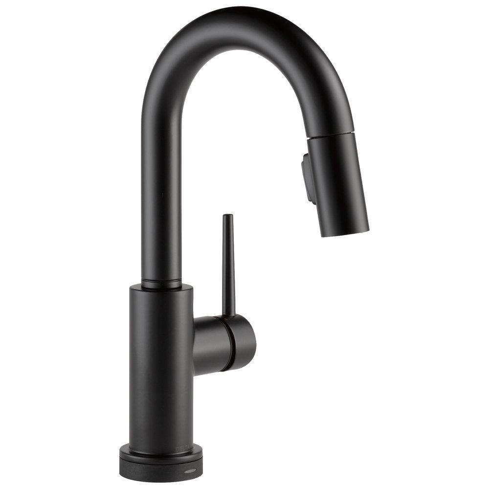 Delta Faucet Matte Black Single Lever Handle Bar Faucet 