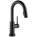 Single Handle Pull Down Bar Faucet in Matte Black