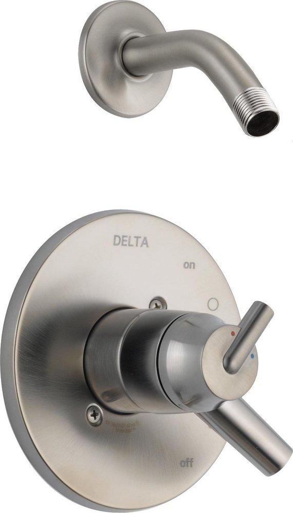 Delta Faucet Brilliance&reg; Stainless Two Handle Shower Faucet (Trim Only) 
