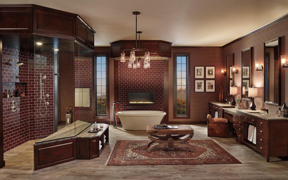 Brizo Luxe Nickel/Matte Black Single Handle Bathtub & Shower Faucet (Trim Only) 