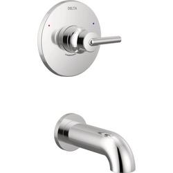 Single Handle Wall Mount Tub Filler in Chrome
