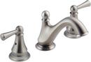 Delta Faucet Brilliance&reg; Stainless Two Handle Widespread Bathroom Sink Faucet 