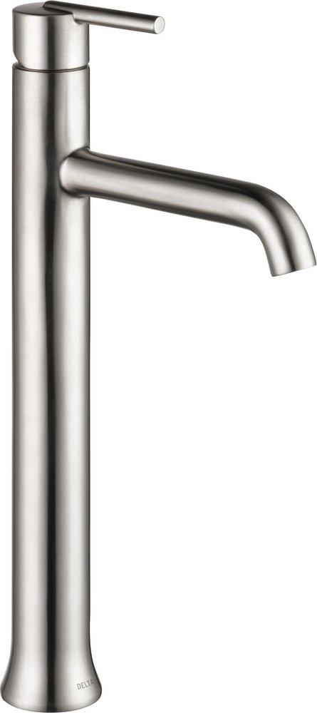 Delta Faucet Brilliance&reg; Stainless Single Handle Vessel Filler Bathroom Sink Faucet 