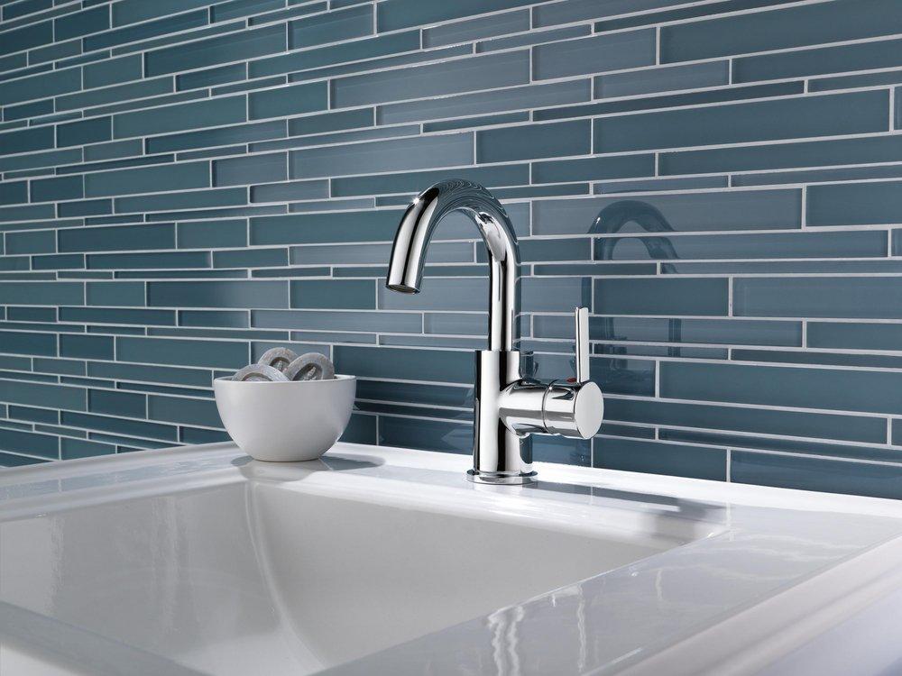 Peerless&reg; Polished Chrome Single Handle Monoblock Bathroom Sink Faucet 