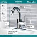 Peerless&reg; Polished Chrome Single Handle Monoblock Bathroom Sink Faucet 