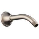 Brizo Luxe Nickel 1/2 x 9 in. NPT Brass Shower Arm and Flange 