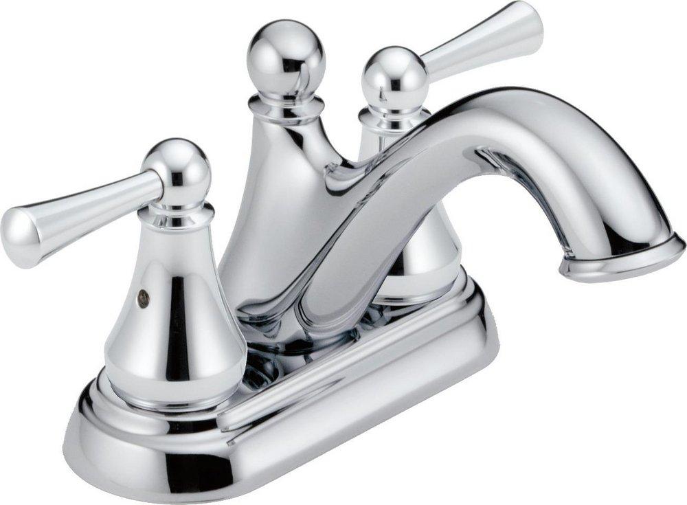 Delta Faucet Chrome Two Handle Centerset Bathroom Sink Faucet 