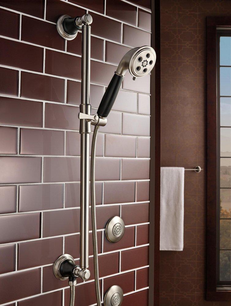 Brizo Luxe Nickel/Matte Black 24 in. Towel Bar 