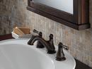 Delta Faucet Venetian Bronze Two Handle Widespread Bathroom Sink Faucet 
