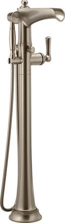 Single Lever Handle Floor Mount Filler in Luxe Nickel Trim Only