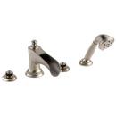 Two Handle Roman Tub Faucet with Hand Shower in Luxe Nickel (Trim Only) (Handles Sold Separately)