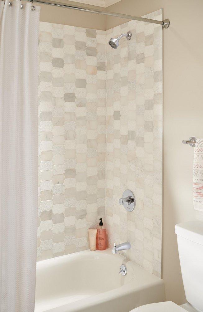 Peerless&reg; Polished Chrome Single Handle Single Function Bathtub & Shower Faucet Trim Only 