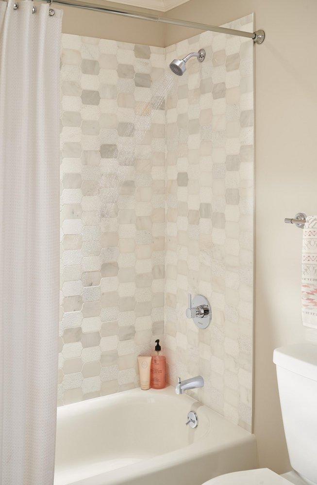 Peerless&reg; Polished Chrome Single Handle Single Function Bathtub & Shower Faucet Trim Only 