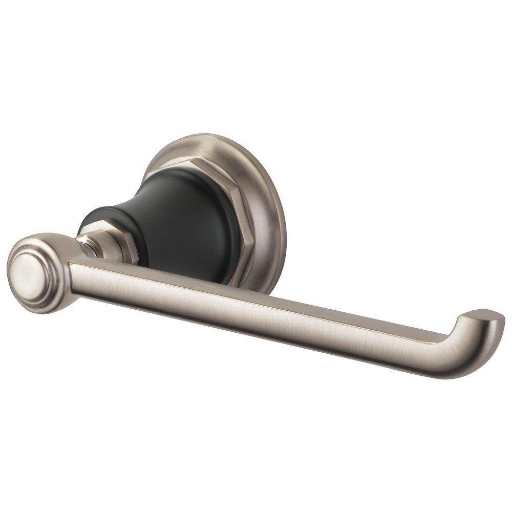 Brizo Luxe Nickel/Matte Black Wall Mount Toilet Tissue Holder 