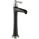 Single Handle Vessel Filler Bathroom Sink Faucet in Luxe Nickel with Matte Black