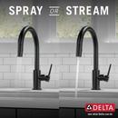Delta Faucet Matte Black Single Handle Pull Down Kitchen Faucet 