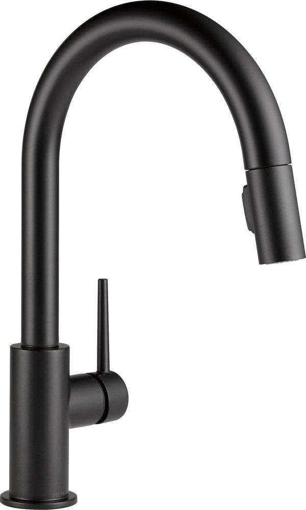 Delta Faucet Matte Black Single Handle Pull Down Kitchen Faucet 