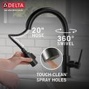 Delta Faucet Matte Black Single Handle Pull Down Kitchen Faucet 