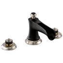 Brizo Luxe Nickel/Matte Black Two Handle Widespread Bathroom Sink Faucet Handles Sold Separately 