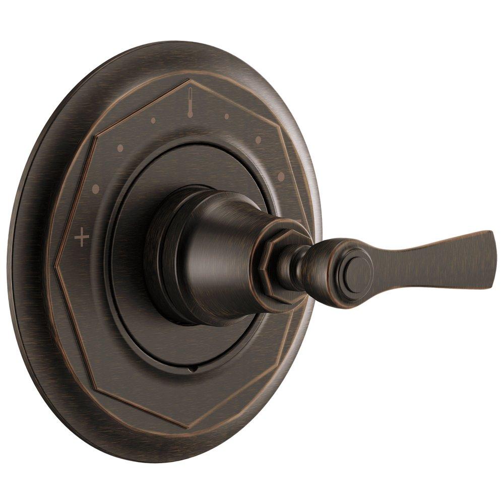 Brizo Venetian Bronze Thermostatic Valve Trim with Single Lever Handle 