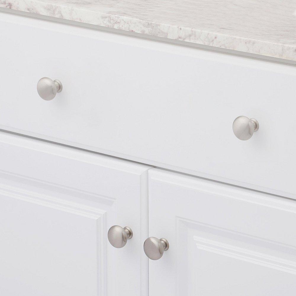 Amerock Satin Nickel 1-1/4 in. Brass Knob 