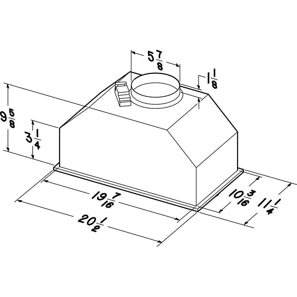 Broan Stainless Steel 20-1/2 in. Convertible Range Hood 