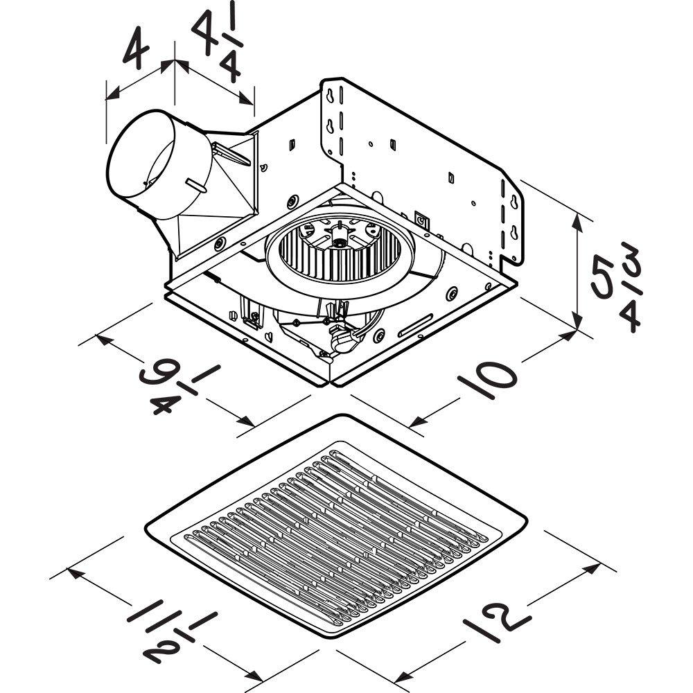 Broan-NuTone White Bathroom Vent Fan 