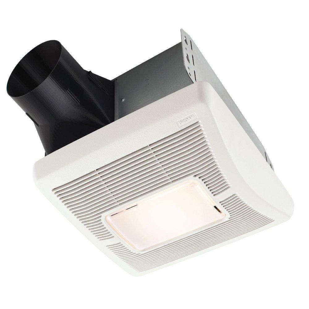 Broan White Bathroom Exhaust Fan with Light 