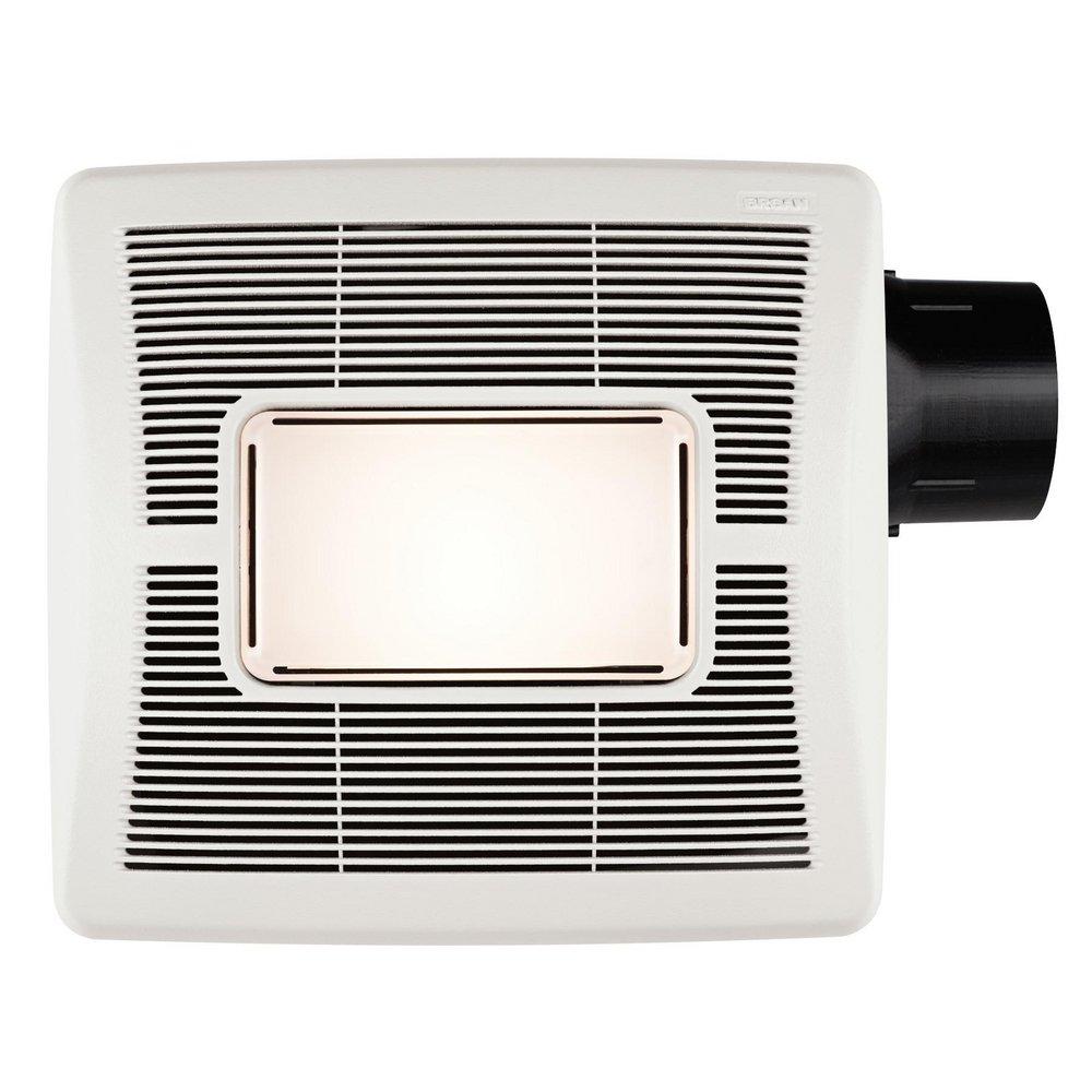 Broan White Bathroom Exhaust Fan with Light 