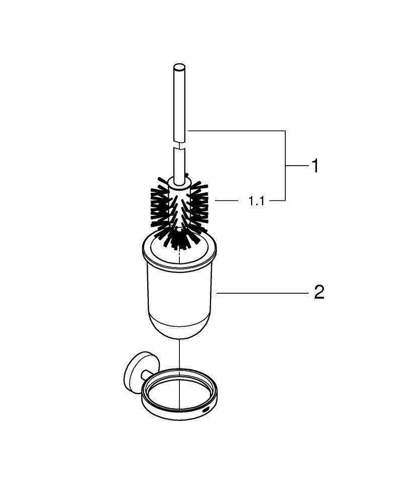 GROHE StarLight Chrome 15-11/16 in. Toilet Brush Set 