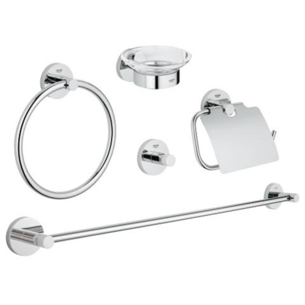 GROHE Polished Chrome Bathroom Accessories Set 