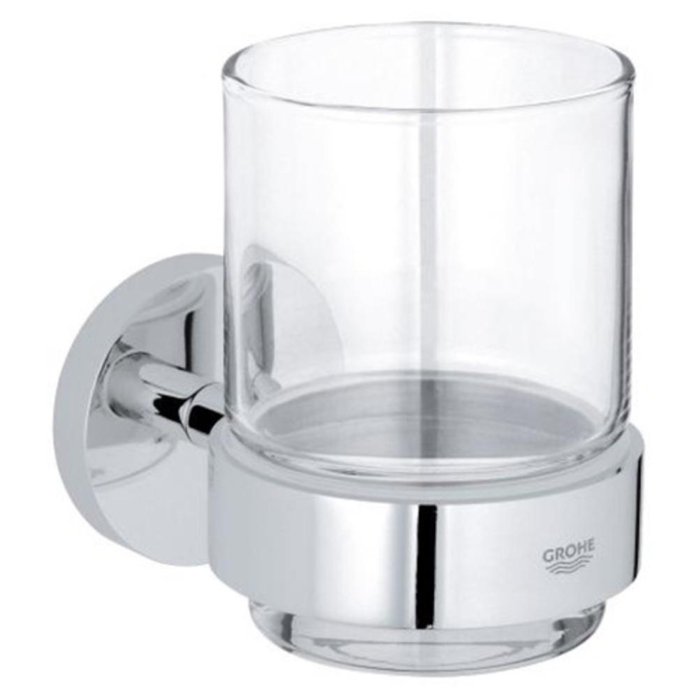 GROHE StarLight&reg; Chrome Crystal Glass Tumbler with Holder 