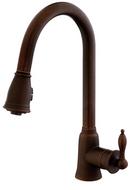Single Handle Pull Down Kitchen Faucet in Tumbled Bronze