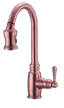1.75 gpm 1-Hole Pull-Down Kitchen Faucet with Single Lever Handle in Antique Copper