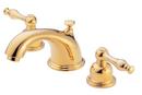 Widespread Bathroom Sink Faucet with Double Lever Handle in Polished Brass