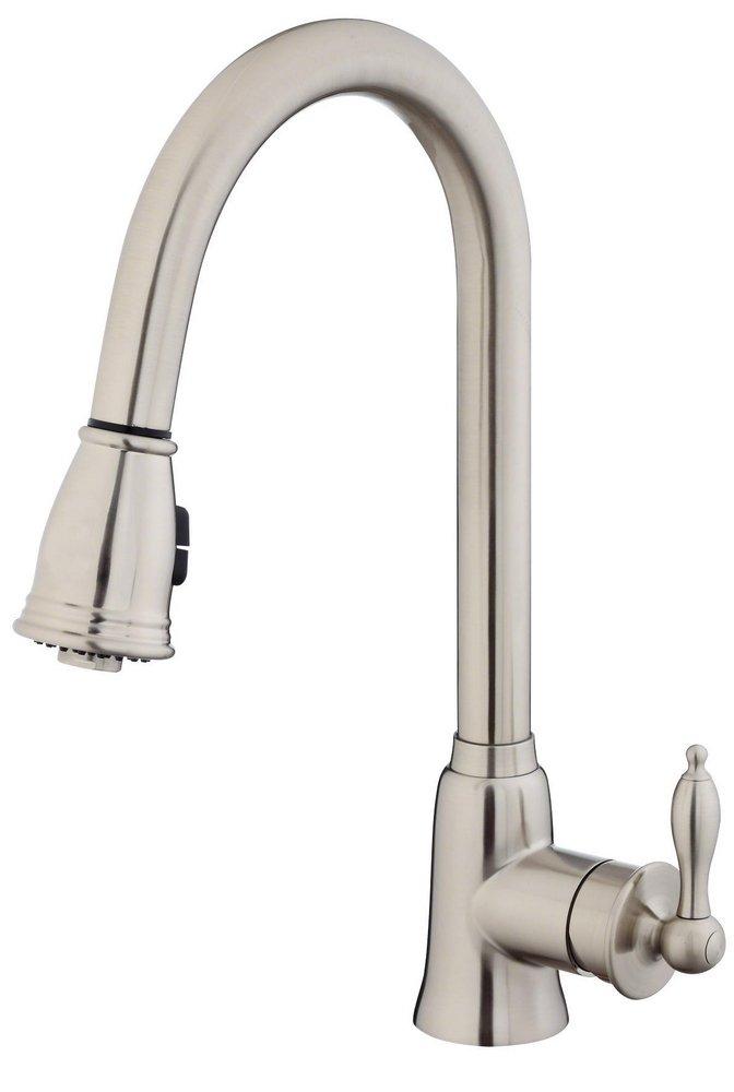 Gerber Plumbing Stainless Steel Single Handle Pull Down Kitchen Faucet 