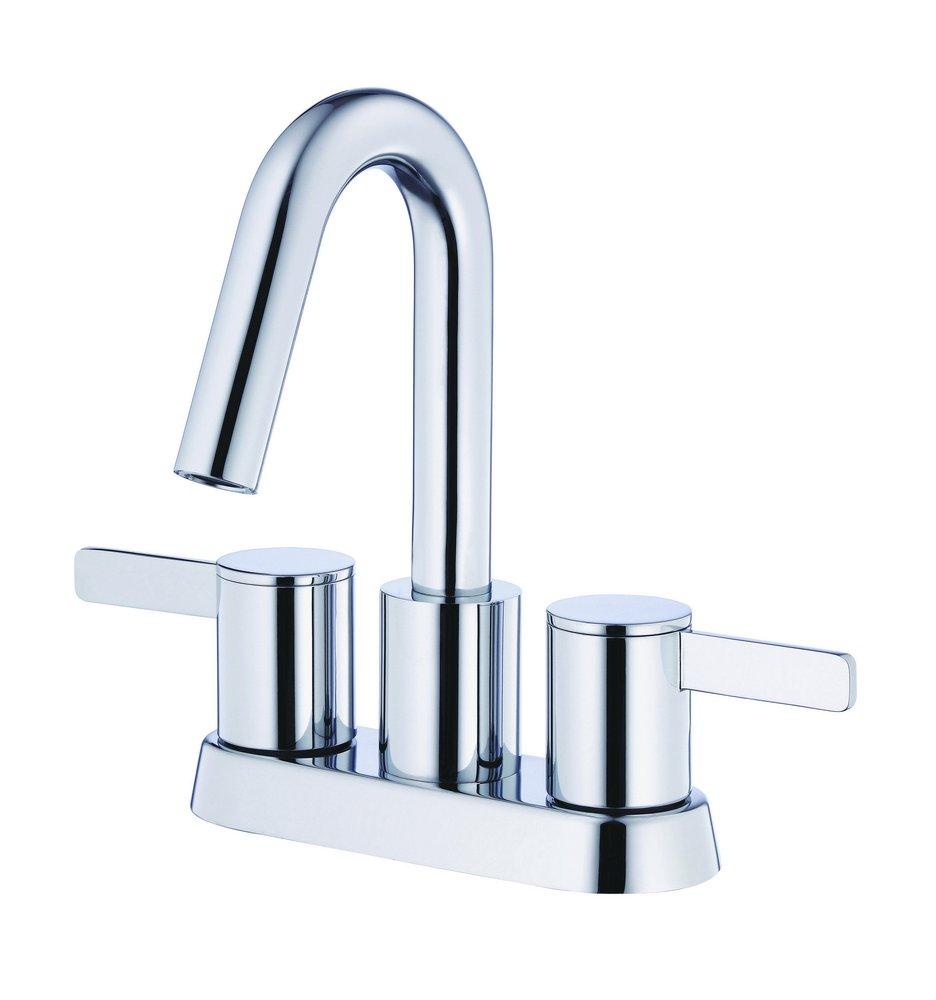 Gerber Plumbing Polished Chrome Two Handle Centerset Bathroom Sink Faucet 