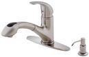 1.75 gpm Pull-Out Kitchen Faucet with Soap Dispenser and Single Lever Handle in Stainless Steel