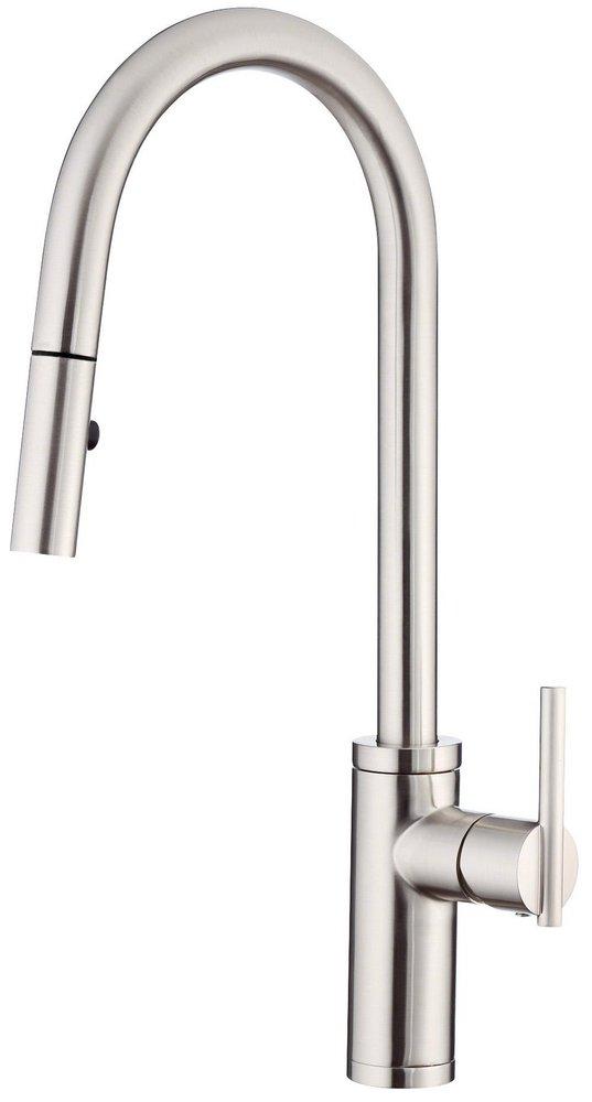 Gerber Plumbing Stainless Steel Single Handle Pull Down Kitchen Faucet 