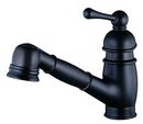 1.75 gpm 1-Hole Deck Mount Kitchen Sink Faucet with Single Lever Handle and Pull-Out Spout in Satin Black