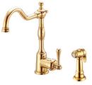 Single Handle Kitchen Faucet in PVD Polished Brass