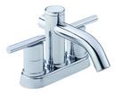 Gerber Plumbing Polished Chrome Deck Mount Centerset Bathroom Sink Faucet with Double Lever Handle and Low Arc Spout 