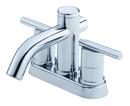 Gerber Plumbing Polished Chrome Deck Mount Centerset Bathroom Sink Faucet with Double Lever Handle and Low Arc Spout 
