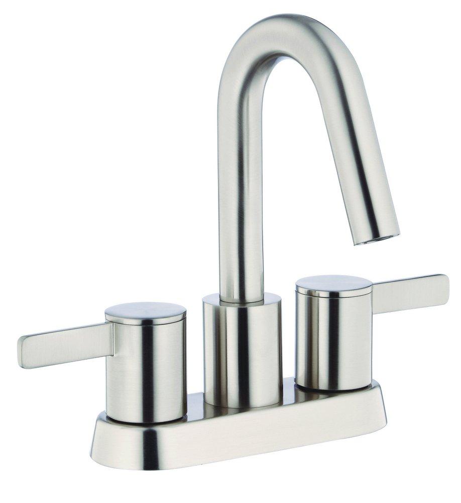 Gerber Plumbing Brushed Nickel Two Handle Centerset Bathroom Sink Faucet 