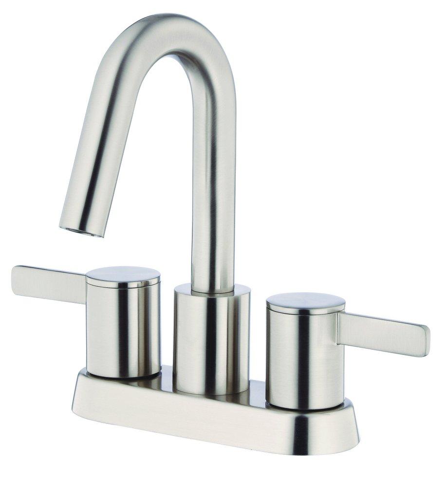 Gerber Plumbing Brushed Nickel Two Handle Centerset Bathroom Sink Faucet 