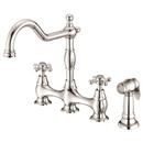 Gerber Plumbing Polished Nickel Two Handle Bridge Kitchen Faucet 