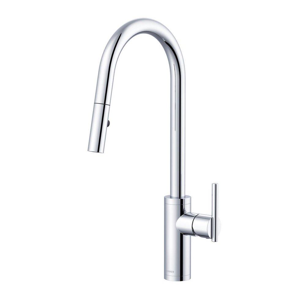 Gerber Plumbing Chrome Single Handle Pull Down Kitchen Faucet 