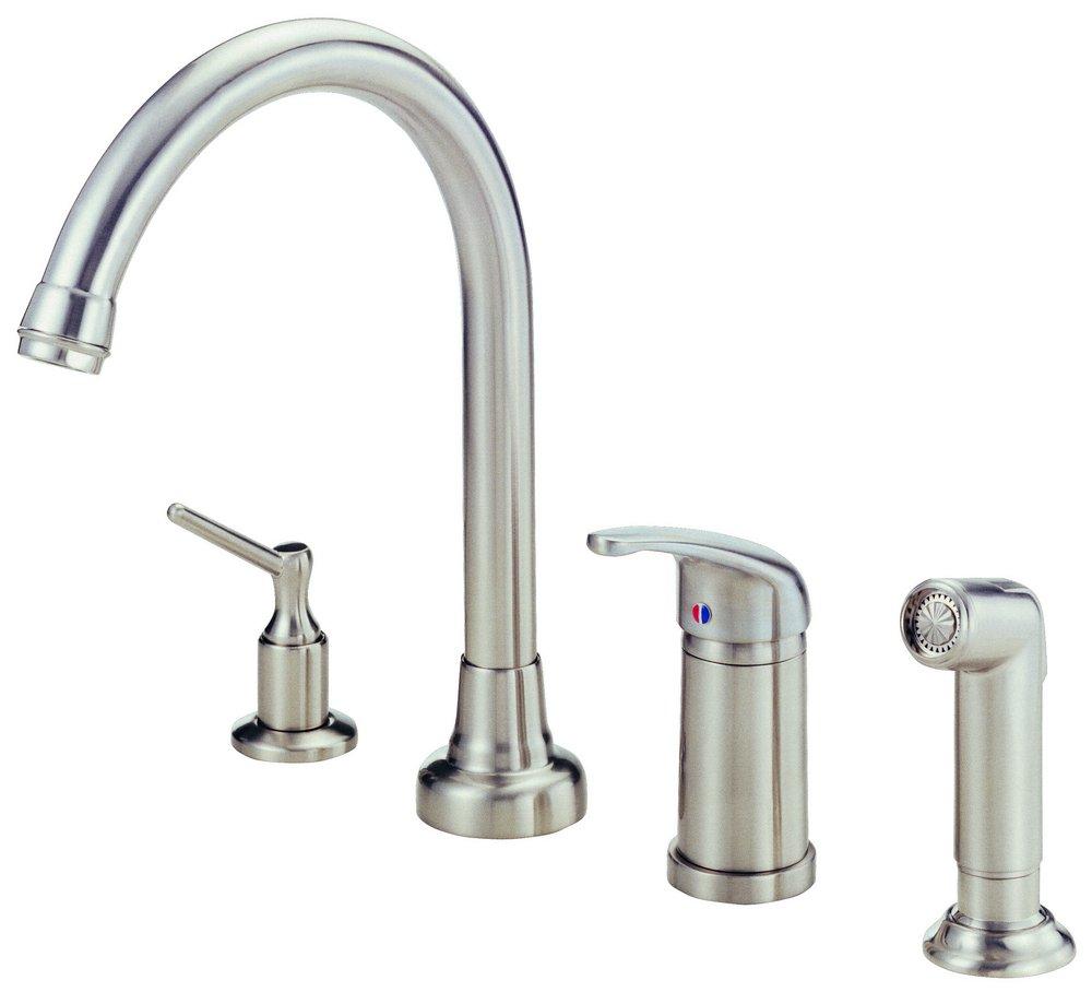 Gerber Plumbing Stainless Steel Single Handle Kitchen Faucet 