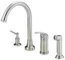 Single Handle Kitchen Faucet with Side Spray in Stainless Steel